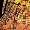 Memphis Map: City Street Map of Memphis Tennessee - Sunset Series Art Print