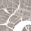 Jacksonville Map: City Street Map Jacksonville Florida - Colour Series Art Print