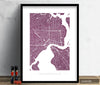 Jacksonville Map: City Street Map Jacksonville Florida - Colour Series Art Print