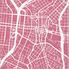 San Antonio Texas Map: City Street Map San Antonio USA - Colour Series Art Print