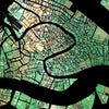 Venice Map: City Street Map of Venice Italy - Sunset Series Art Print