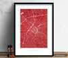 Charlotte Map: City Street Map Charlotte, North Carolina - Colour Series Art Print