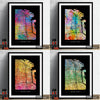 Buenos Aires Map: City Street Map, Argentina - Sunset Series Art Print