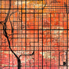 Salt Lake City Map: City Street Map, Utah, USA - Sunset Series Art Print
