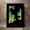 Rio De Janeiro Map: City Street Map of Rio, Brazil - Sunset Series Art Print