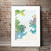 Rio De Janeiro Map: City Street Map, Brazil - Nature Series Art Print