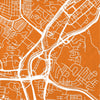 Kuala Lumpur Map: City Street Map Kuala Lumpur, Malaysia - Colour Series Art Print