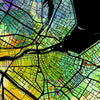 Geneva Map: City Street Map of Geneva, Switzerland - Sunset Series Art Print