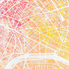 Paris Map: City Street Map of Paris France - Nature Series Art Print
