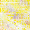 Las Vegas Map: City Street Map of Las Vegas Nevada - Nature Series Art Print