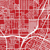 Las Vegas Map: City Street Map of Las Vegas Nevada - Colour Series Art Print