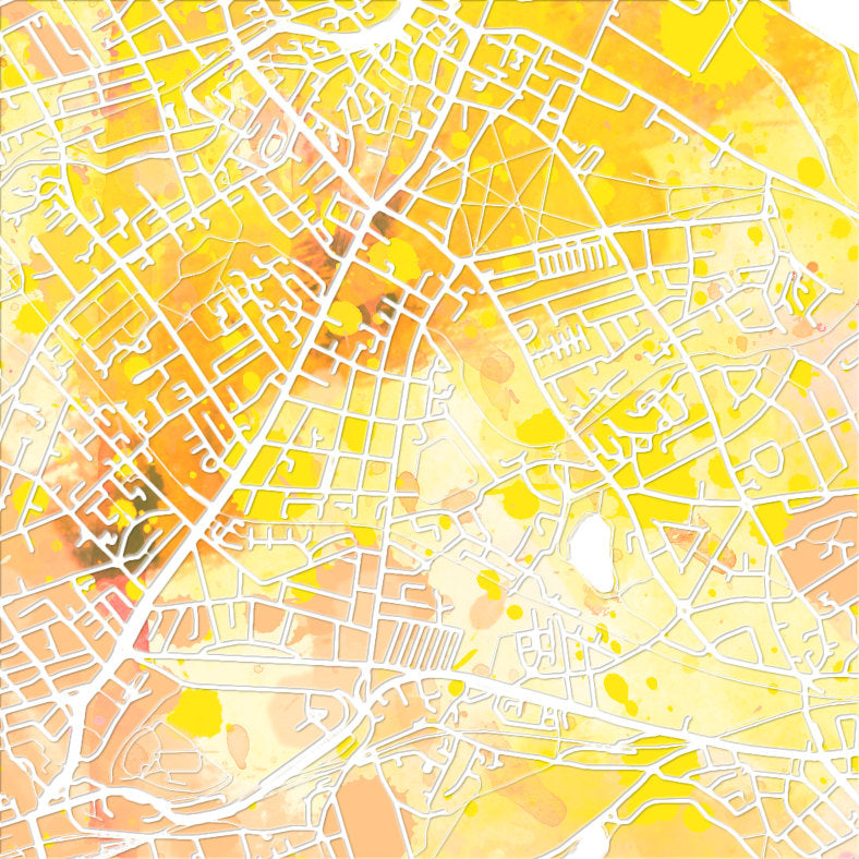 Edinburgh Map: City Street Map of Edinburgh Scotland - Nature Series Art Print