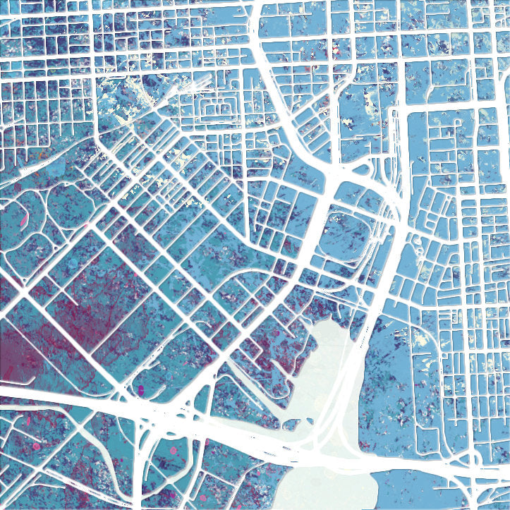 Baltimore Map: City Street Map of Baltimore, Maryland - Nature Series Art Print