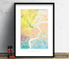 Shanghai Map: City Street Map of Shanghai China - Nature Series Art Print