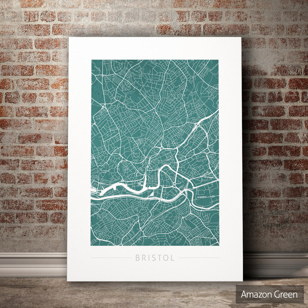 Bristol Map: City Street Map of Bristol, England - Colour Series Art Print