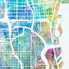 Milwaukee Map: City Street Map of Milwaukee, Wisconsin - Sunset Series Art Print