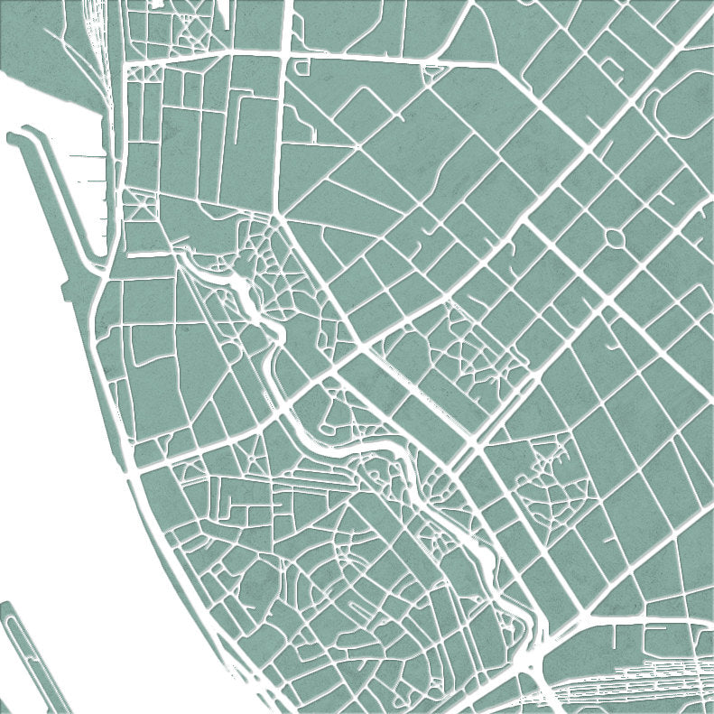 Riga Map: City Street Map of Riga, Latvia - Colour Series Art Print