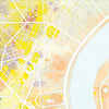 Bordeaux Map: City Street Map of Bordeaux, France - Nature Series Art Print