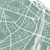 Bordeaux Map: City Street Map of Bordeaux, France - Colour Series Art Print