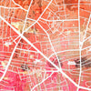 Bordeaux Map: City Street Map of Bordeaux, France - Sunset Series Art Print