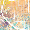 Colorado Springs Map: City Street Map, Colorado - Nature Series Art Print