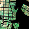 Miami Map: City Street Map of Miami, Florida - Sunset Series Art Print
