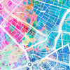 Rotterdam Map: City Street Map of Rotterdam, Netherlands - Sunset Series Art Print