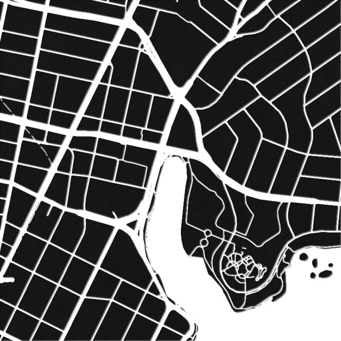 Oakland Map: City Street Map of Oakland, California - Colour Series Art Print