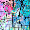 Raleigh Map: City Street Map of Raleigh, North Carolina - Sunset Series Art Print