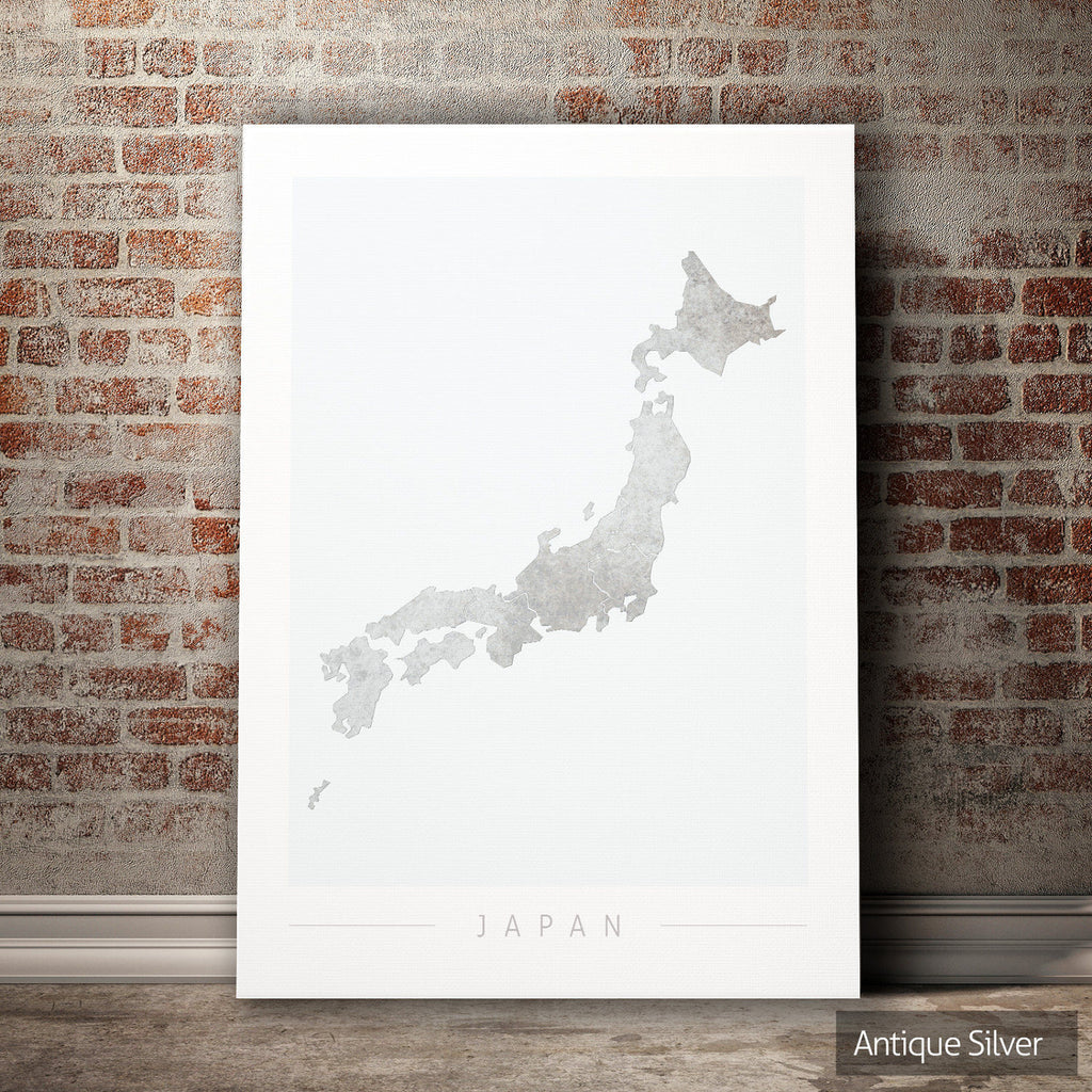 Japan Map: Country Map of Japan - Colour Series Art Print
