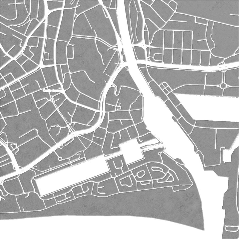 Swansea Map: City Street Map of Swansea, England UK - Colour Series Art Print
