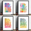 Buenos Aires Map: City Street Map, Argentina - Sunset Series Art Print