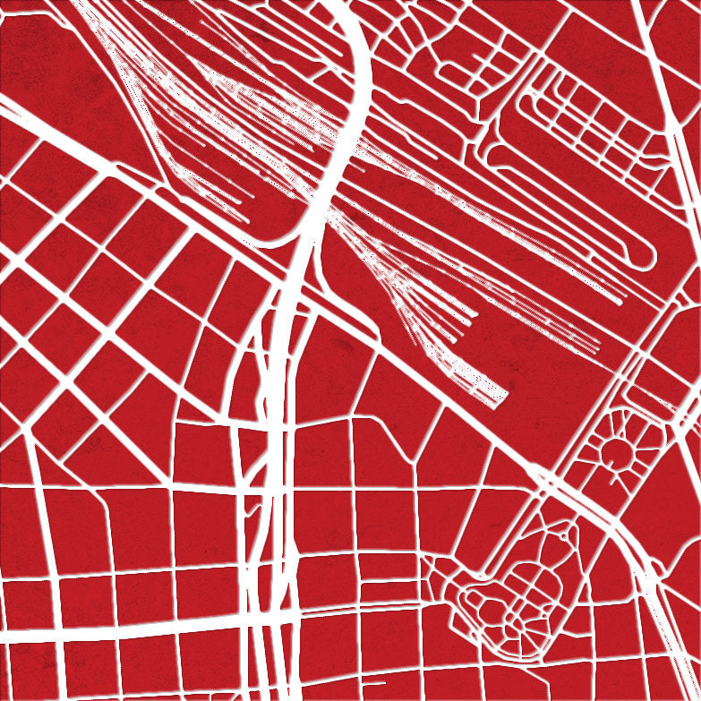 Buenos Aires Map: City Street Map, Argentina - Colour Series Art Print