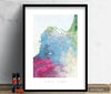 Cape Town Map: City Street Map of Cape Town South Africa - Nature Series Art Print