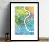 Cologne Map: City Street Map of Cologne, Germany - Nature Series Art Print