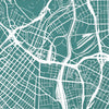Los Angeles Map: City Street Map Los Angeles, California - Colour Series Art Print