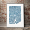 Singapore City Map: City Street Map Singapore City - Colour Series Art Print