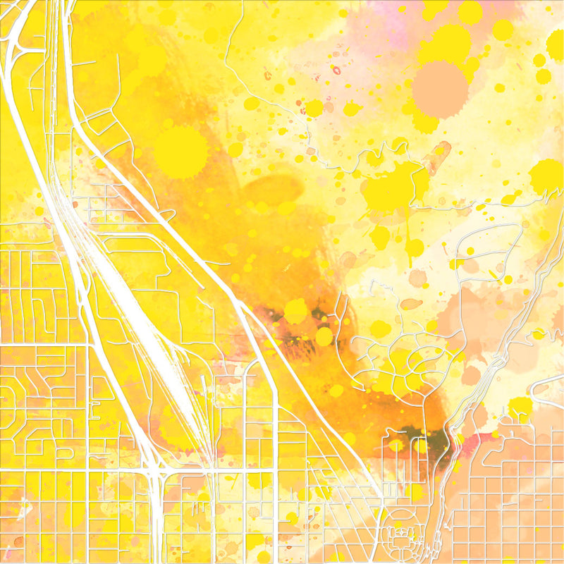 Salt Lake City Map: City Street Map, Utah - Nature Series Art Print