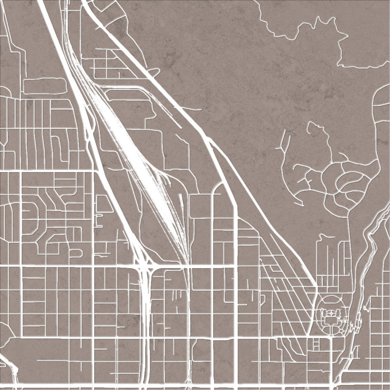 Salt Lake City Map: City Street Map Salt Lake City, Utah - Colour Series Art Print