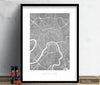 Moscow Map: City Street Map of Moscow, Russia - Colour Series Art Print