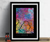Moscow Map: City Street Map of Moscow, Russia - Sunset Series Art Print