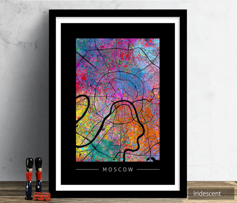 Moscow Map: City Street Map of Moscow, Russia - Sunset Series Art Print