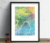 Moscow Map: City Street Map of Moscow, Russia - Nature Series Art Print