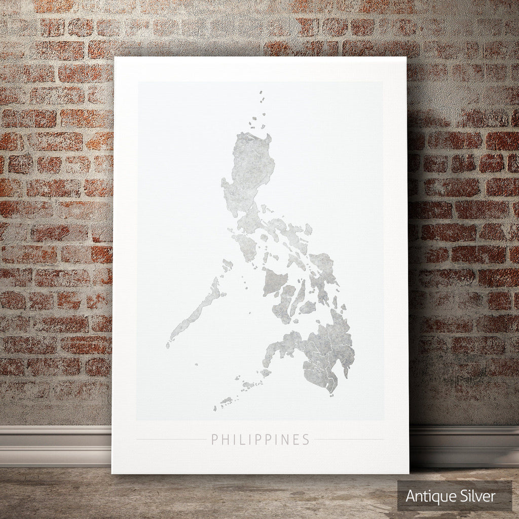 Philippines Map: Country Map of the Philippines - Colour Series Art Print