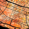 Honolulu Map: City Street Map of Honolulu, Hawaii, USA - Sunset Series Art Print