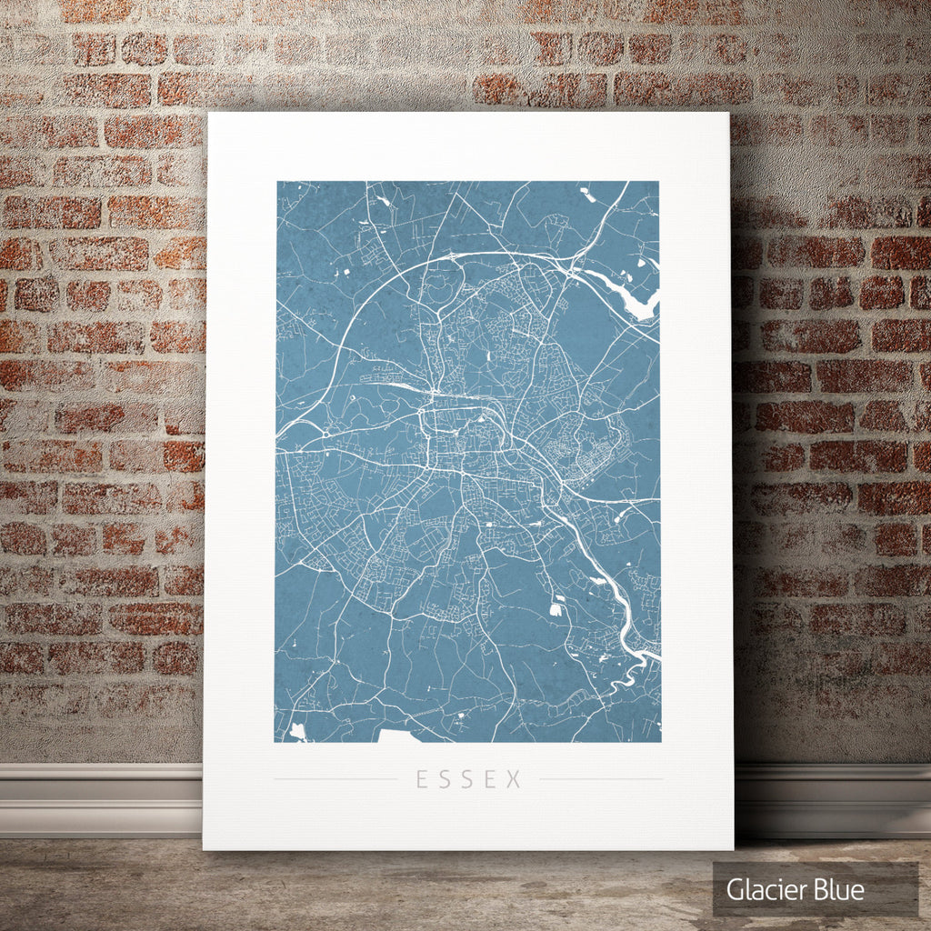 Essex Map: City Street Map of Essex, England UK - Colour Series Art Print
