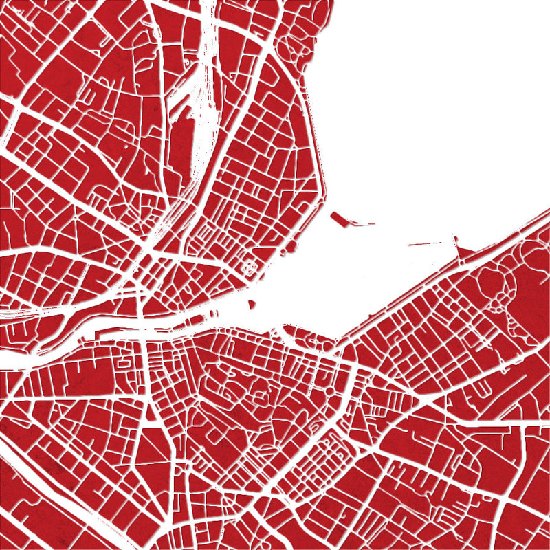 Geneva Map: City Street Map of Geneva, Switzerland - Colour Series Art Print