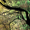 Washington Map: City Street Map of Washington  D.C. - Sunset Series Art Print