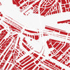 Amsterdam Map: City Street Map of Amsterdam Holland - Colour Series Art Print