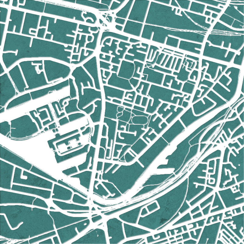 Manchester Map: City Street Map of Manchester England - Colour Series Art Print